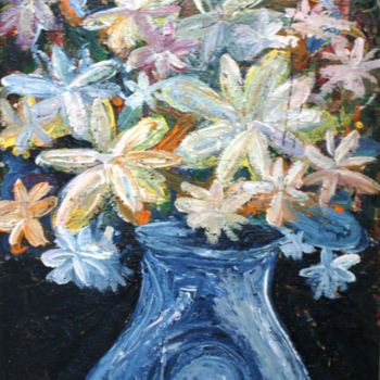 Painting titled "Flower vase" by Dhiraj Choudhary, Original Artwork, Acrylic