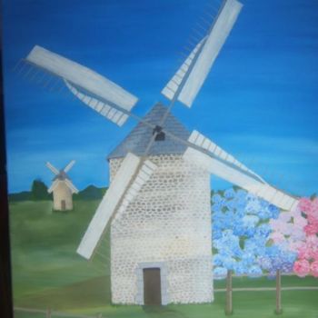 Картина под названием "moulin de la pointe…" - Isabelle Dhondt, Подлинное произведение искусства