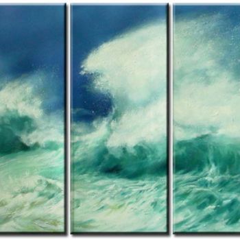 "wave" başlıklı Tablo Pan Yongdong tarafından, Orijinal sanat, Petrol
