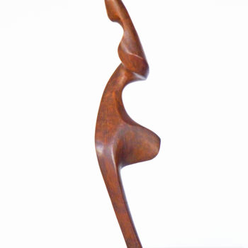 Скульптура под названием "Standing Figure" - Dhyaneswar Dausoa, Подлинное произведение искусства, Дерево