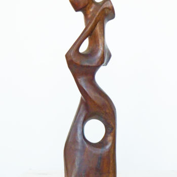 Sculpture titled "Ready for Work" by Dhyaneswar Dausoa, Original Artwork, Wood