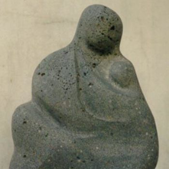 Sculpture intitulée "Mother and Child" par Dhyaneswar Dausoa, Œuvre d'art originale
