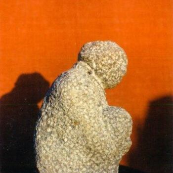 Sculpture titled ""Pensif"" by Dhyaneswar Dausoa, Original Artwork