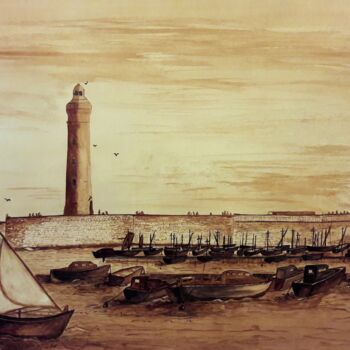 Peinture intitulée "port de Séte" par Di Berthe, Œuvre d'art originale, Autre