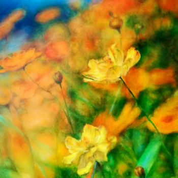 "yellow flower" başlıklı Tablo Di Hao tarafından, Orijinal sanat, Petrol