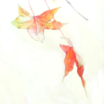 제목이 "red leaves"인 미술작품 Di Hao로, 원작, 수채화