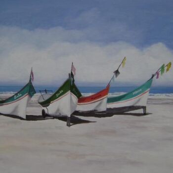 Pintura titulada "Canoas" por Di Magalhães, Obra de arte original