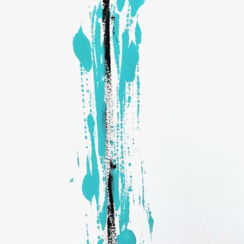 Σχέδιο με τίτλο "Blue and Black" από Diana Becerra, Αυθεντικά έργα τέχνης, Ακρυλικό