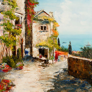 Painting titled "Heart of Toscana" by Diana Bon, Original Artwork, Oil