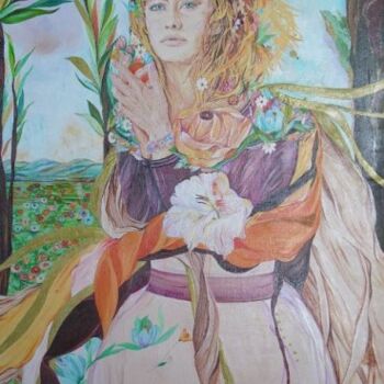 Painting titled "Primavera" by Diana Carnevale, Original Artwork