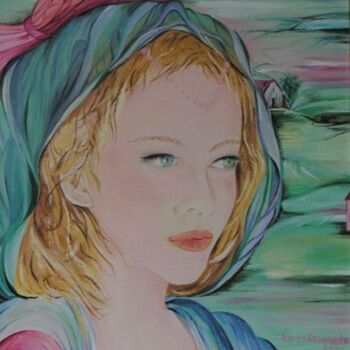 Painting titled "Madonna fiorentina" by Diana Carnevale, Original Artwork