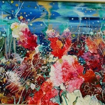 Pittura intitolato "Fondo marino" da Diana Carnevale, Opera d'arte originale