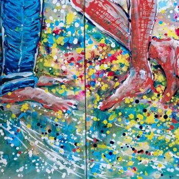 Картина под названием "Two Abstract Painti…" - Diana Dimova - Traxi, Подлинное произведение искусства, Акрил