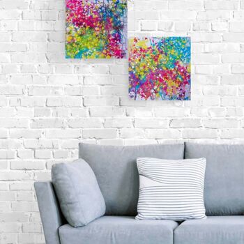 Ζωγραφική με τίτλο "Colorful Happy Set…" από Diana Dimova - Traxi, Αυθεντικά έργα τέχνης, Ακρυλικό