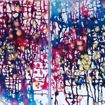 Painting titled "Greed and Fear Abst…" by Diana Dimova - Traxi, Original Artwork, Acrylic