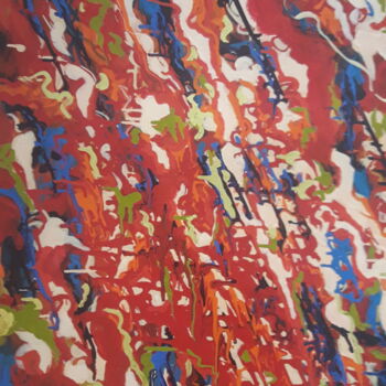 Painting titled "Lluvia de colores" by Diana Fran, Original Artwork