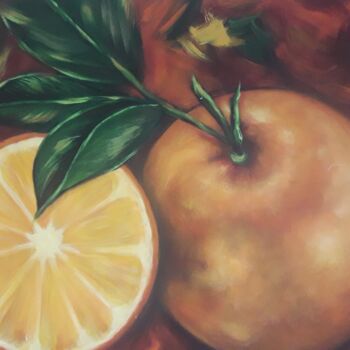 Malarstwo zatytułowany „Naranjas” autorstwa Diana Fran, Oryginalna praca, Olej
