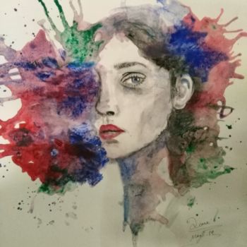 Painting titled "Womenin.jpg" by Diana Gharibeh, Original Artwork, Acrylic