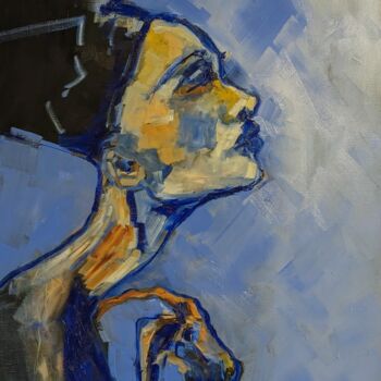 Schilderij getiteld "Soprano" door Diana Knepper, Origineel Kunstwerk, Acryl Gemonteerd op Frame voor houten brancard