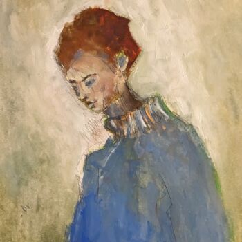Painting titled "Christiane" by Diana Knepper, Original Artwork, Oil