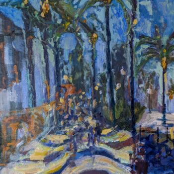 Painting titled "Lieber Alicante" by Diana Knepper, Original Artwork, Oil Mounted on Cardboard