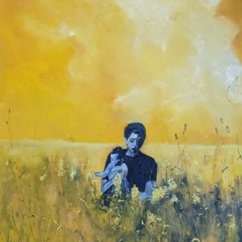 Painting titled "Avrams Dilemma" by Diana Knepper, Original Artwork, Oil Mounted on Wood Panel