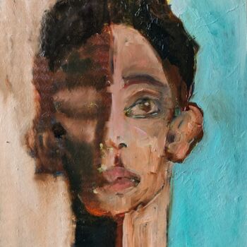 Картина под названием "Schlafendes Ego" - Diana Knepper, Подлинное произведение искусства, Масло