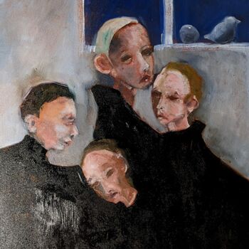 Pittura intitolato "Quartett" da Diana Knepper, Opera d'arte originale, Olio Montato su Pannello di legno