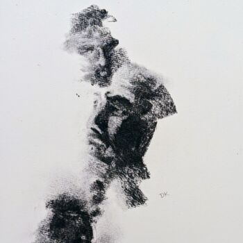 Drawing titled "Die Versuchung" by Diana Knepper, Original Artwork, Charcoal