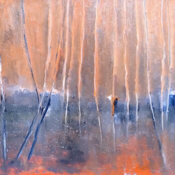 Painting titled "Abendlichter" by Diana Knepper, Original Artwork, Oil Mounted on Wood Panel