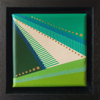 Painting titled "Olive road" by Diana Large, Original Artwork, Acrylic Mounted on Wood Stretcher frame