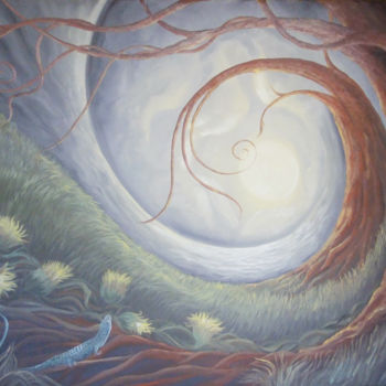 Painting titled "Dream Land" by Diana Loura Zaidan, Original Artwork, Oil