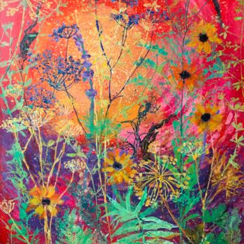 Картина под названием ""Summer flower brai…" - Diana Mazjane, Подлинное произведение искусства, Акрил