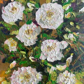 "White roses" başlıklı Tablo Diana Mazjane tarafından, Orijinal sanat, Petrol
