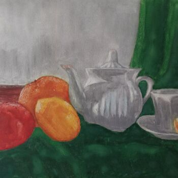 Pintura titulada "Зимнее утро" por Diana Oskolskaya, Obra de arte original, Oleo