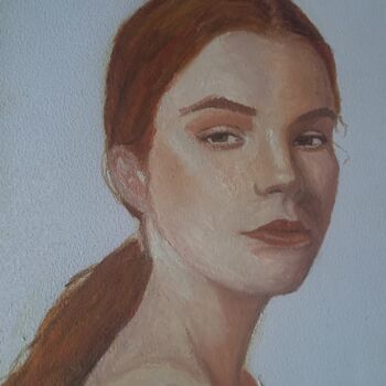 Drawing titled "Portrait 1" by Diana Oskolskaya, Original Artwork, Oil
