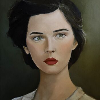 Painting titled "Portrait" by Diana Oskolskaya, Original Artwork, Oil