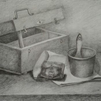 Drawing titled ""Сундучок"" by Diana Rovner, Original Artwork, Graphite