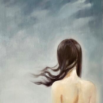 Painting titled "Withering Heights" by Diana Sholk, Original Artwork, Oil Mounted on Wood Stretcher frame