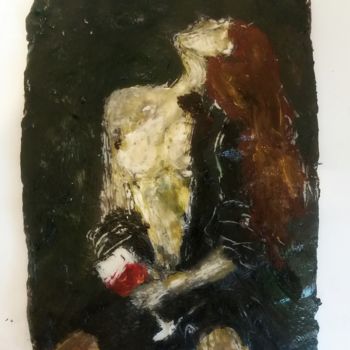 Painting titled "The black shirt" by Diana Surge, Original Artwork, Other