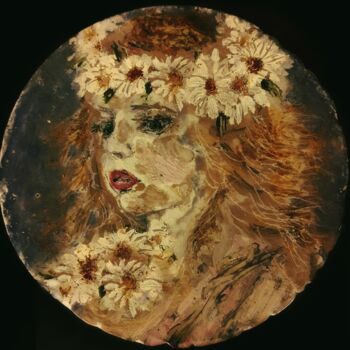 Ζωγραφική με τίτλο "Daisy" από Diana Surge, Αυθεντικά έργα τέχνης, Σαπούνι