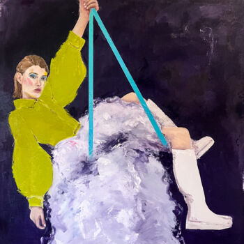 Peinture intitulée "Swing" par Diana Timchenko, Œuvre d'art originale, Huile Monté sur Châssis en bois