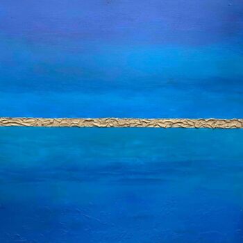 Painting titled "Sea silences" by Diana Virgo, Original Artwork, Acrylic Mounted on Wood Stretcher frame
