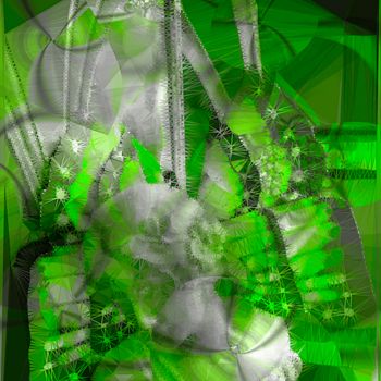 「Green Vibes」というタイトルのデジタルアーツ Diana Coatuによって, オリジナルのアートワーク, 2Dデジタルワーク