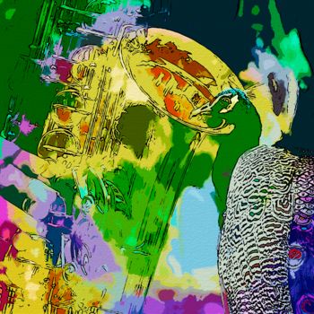 Digitale Kunst mit dem Titel "Can't Stop Playing" von Diana Coatu, Original-Kunstwerk, 2D digitale Arbeit