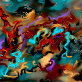 Digitale Kunst mit dem Titel "Elementals #ArtistS…" von Diana Coatu, Original-Kunstwerk, Digitale Malerei