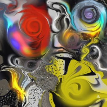 Digital Arts titled "Space of Love" by Diana Coatu, Original Artwork, Digital Painting