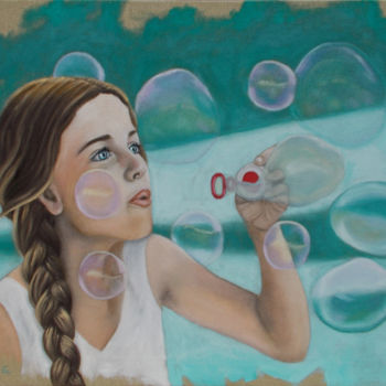 Peinture intitulée "Bolle di sapone" par Diana Giusto, Œuvre d'art originale, Huile