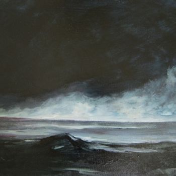 Peinture intitulée "Dark waves" par Diana Li, Œuvre d'art originale