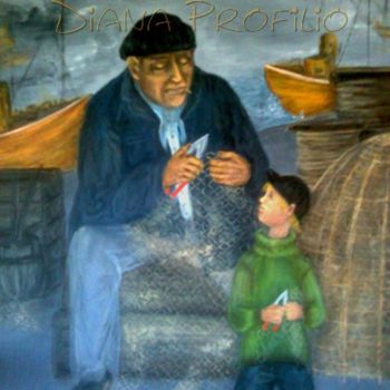 Painting titled "El redero" by Diana Profilio, Original Artwork, Oil